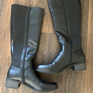 Nautica Women's Tall Shaft Riding Boots Black Size 7.5 EUC